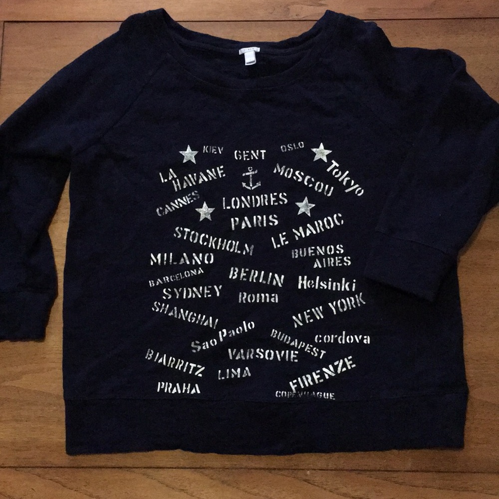 J. Crew navy blue fashion city sweater